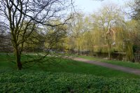 Uitzicht vanaf de oude stadswallen van Emden.