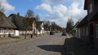 De dorpsstraat van het prachtige dorpje Møgeltønder.